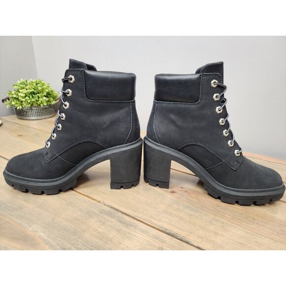 Timberland ALLINGTON HEIGHTS 6" Boots BLACK NUBUCK Women's Size 8.5 A5Y6C - Picture 7 of 10
